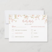 Wilde Rose RSVP Karte (Vorderseite)