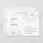 Wilde Rose Sage Save the Date einfach (Vorderseite)