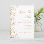 Wilde Rose Save The Date (Stehend Vorderseite)