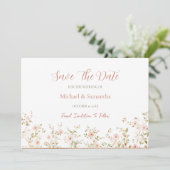Wilde Rose Save The Date (Stehend Vorderseite)