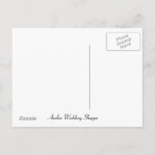 Wilde Rose Save the Date Postkarte (Rückseite)