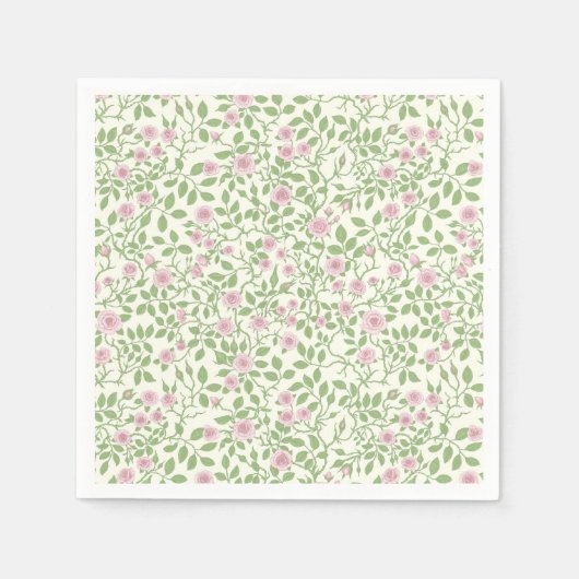 Wilde Rose Serviette (Vorderseite)