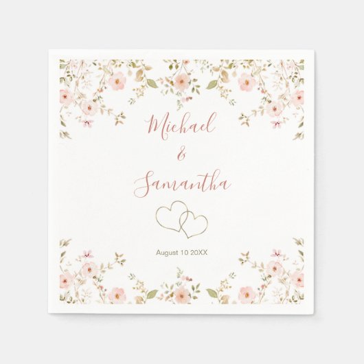 Wilde Rose Serviette (Vorderseite)