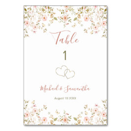 Wilde Rose Tischnummer