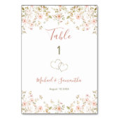 Wilde Rose Tischnummer (Rückseite)