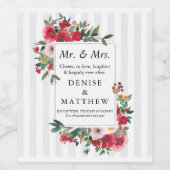 Wilde Rose & Tropische Brise Weinetikett (Einzelnes Label)