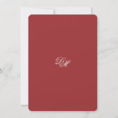 Wilde Rose und Lava Red Wedding Einladung (Rückseite)