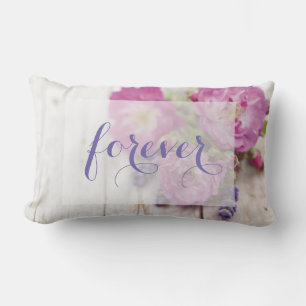 Wilde Rose und Lavendel Sommer Blume für immer Lendenkissen