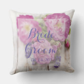 Wilde Rose und Lavendel Sommerhochzeit für immer B Kissen (Rückseite)