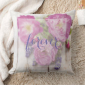 Wilde Rose und Lavendel Sommerhochzeit für immer B Kissen (Decke)