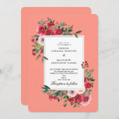 Wilde Rose und Wüste-Blume Einladung (Vorne/Hinten)