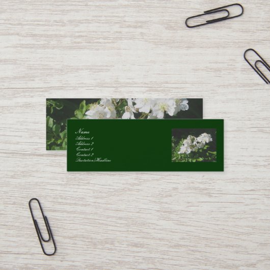 Wilde Rose-Visitenkarten Mini Visitenkarte (Vorderseite/Rückseite Beispiel)