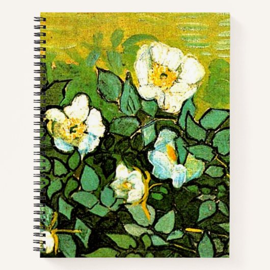 Wilde Rose von Van Gogh Notizblock (Vorderseite)