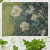 Wilde Rose von Vincent van Gogh Geschirrtuch (Gefaltet)