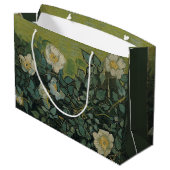 Wilde Rose von Vincent van Gogh Große Geschenktüte (Rückseite Schrägansicht)