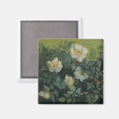 Wilde Rose von Vincent van Gogh Magnet (Vorderseite/Rückseite)