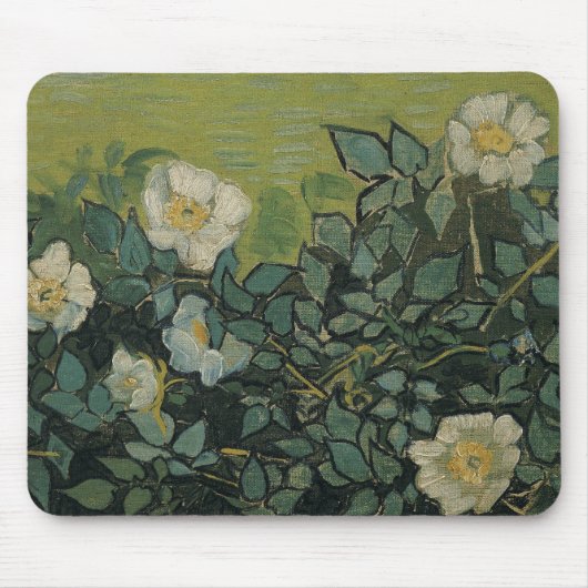 Wilde Rose von Vincent van Gogh Mousepad (Vorne)