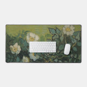Wilde Rose von Vincent van Gogh Schreibtischunterlage (Tastatur & Maus)