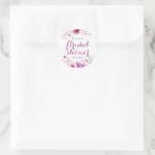 Wilde Rose Wasserfarbenes Brautparty Runder Aufkleber (Tasche)