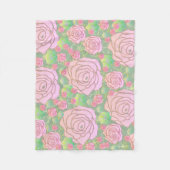 Wilde Rosen Fleecedecke (Vorderseite)
