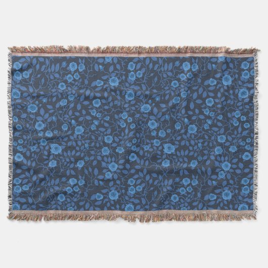 Wilde Rosen in Blau Decke (Vorderseite)