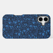 Wilde Rosen in Blau iPhone Hülle (Rückseite (Horizontal))