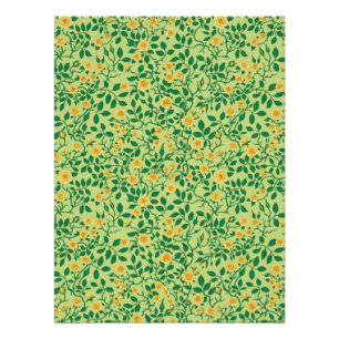 Wilde Rosen in Gelb und Grün Poster