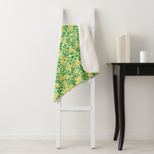 Wilde Rosen in Gelb und Grün Sherpadecke