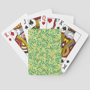 Wilde Rosen in Gelb und Grün Spielkarten