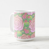 Wilde Rosen Kaffeetasse (Vorderseite Links)