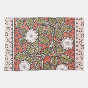 Wilde Rosen-Kunstillustration Blume Vintage Geschirrtuch
