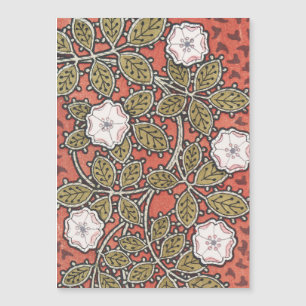 Wilde-Rosen-Kunstillustration Blume Vintage Magnetkarte