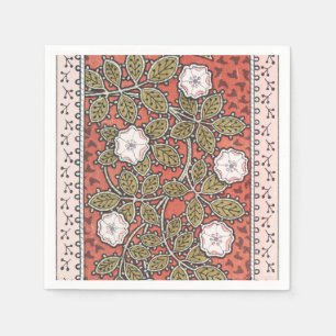 Wilde Rosen-Kunstillustration Blume Vintage Serviette