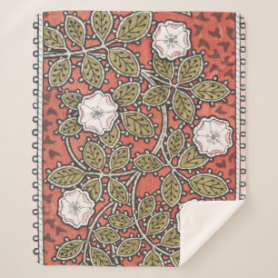 Wilde Rosen-Kunstillustration Blume Vintage Sherpadecke