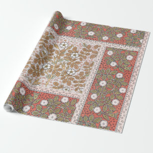 Wilde Rosen-Kunstillustration Blumen Vintage Geschenkpapier