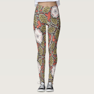 Wilde Rosen-Kunstillustration Blumen Vintage Leggings