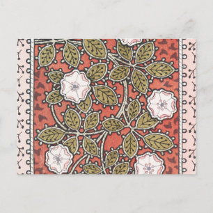 Wilde Rosen-Kunstillustration Blumen Vintage Postkarte