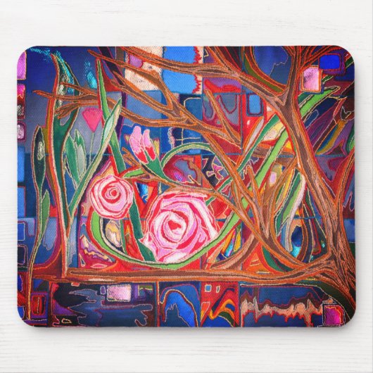 Wilde Rosen Mousepad (Vorne)