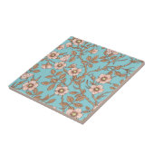 Wilde Rosen und Schmetterlinge /pink/brown/pool Fliese (Seite)