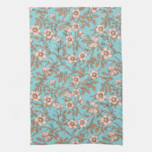 Wilde Rosen und Schmetterlinge /pink/brown/pool Geschirrtuch (Vertikal)
