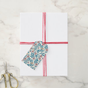 Wilde Rosen und Schmetterlinge /rosa/blau/weiß Geschenkanhänger