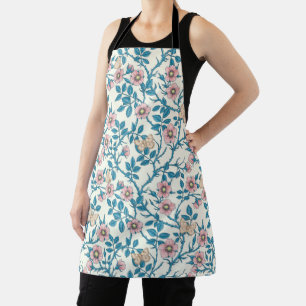 Wilde Rosen und Schmetterlinge /rosa/blau/weiß Schürze