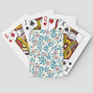 Wilde Rosen und Schmetterlinge /rosa/blau/weiß Spielkarten