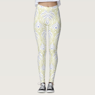 Wilde Rosen und Schmetterlinge /rosa/hellgrün/gelb Leggings
