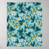 Wilde Rosen und Schmetterlinge /rosa/hellgrün/gelb Poster (Vorne)
