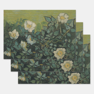 Wilde Rosen von Vincent van Gogh Geschenkpapier Set