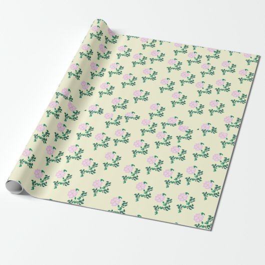 Wilde Rosenblüte Geschenkpapier (Ungerollt)