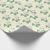 Wilde Rosenblüte Geschenkpapier (Ecke)