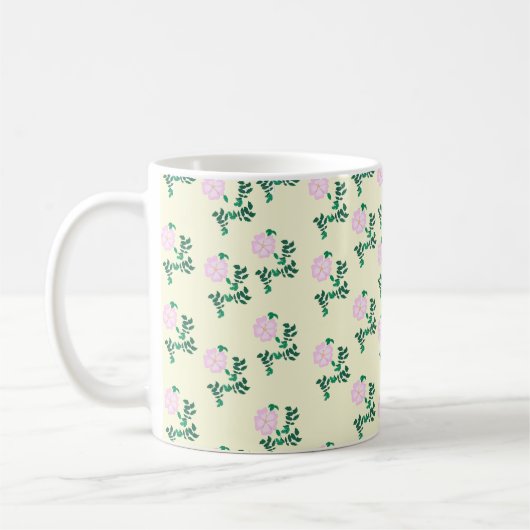Wilde Rosenblüte Kaffeetasse (Links)