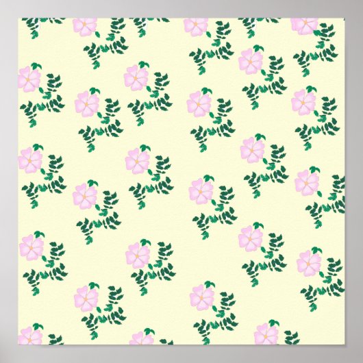 Wilde Rosenblüte Poster (Vorne)